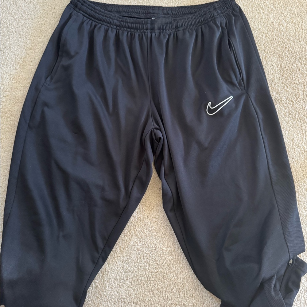 Nike Black Jogger Sweatpants with White Swoosh